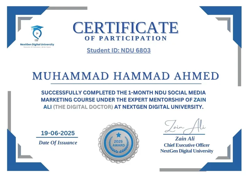 Social Media Marketing Portfolio Design by Hammad Ahmed